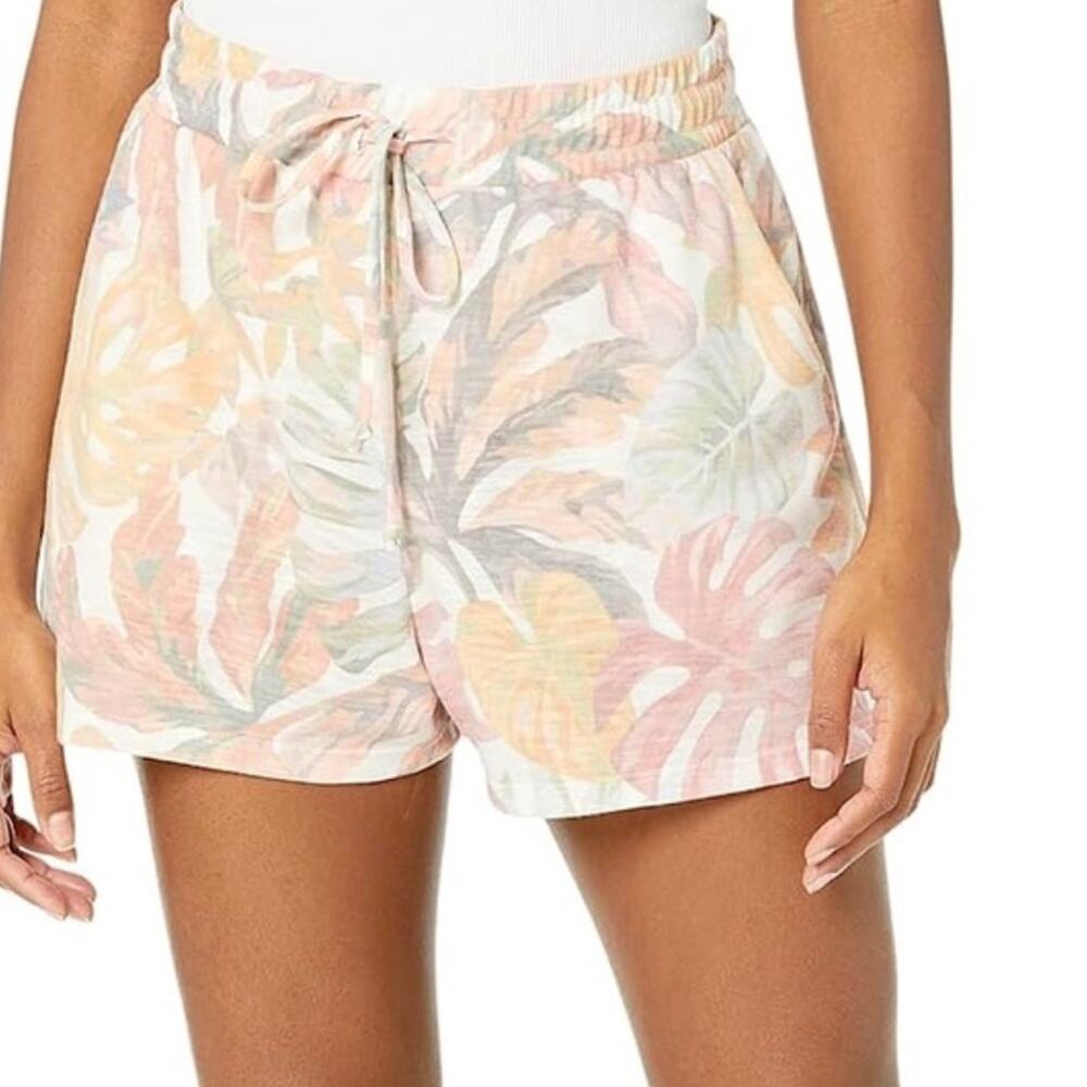 Show Me Your Mumu Skylar Tropical Print Pull On Drawstring Lounge Beach Short XS